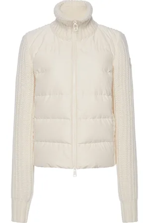 Moncler Nylon-Trimmed Wool Cardigan - - S - Moda Operandi