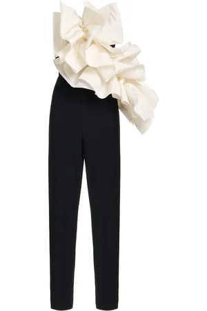 GRETA CONSTANTINE Uhast Ruffled Bodysuit - Black/white - US 2 - Moda Operandi