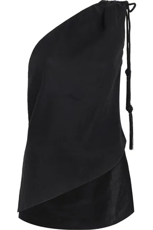 Andres Otalora Suhani Asymmetric Linen Top - - US 8 - Moda Operandi