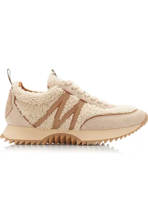 Moncler Pacey Shearling-Suede Sneakers - - IT 36 - Moda Operandi