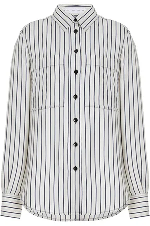Proenza Schouler Eliana Striped Poplin Shirt - - M - Moda Operandi