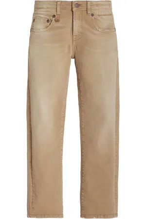 R13 Boy Rigid Low-Rise Straight-Leg Cropped Jeans - - 24 - Moda Operandi