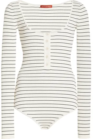 Altuzarra Parley Striped Knit Bodysuit - - L - Moda Operandi