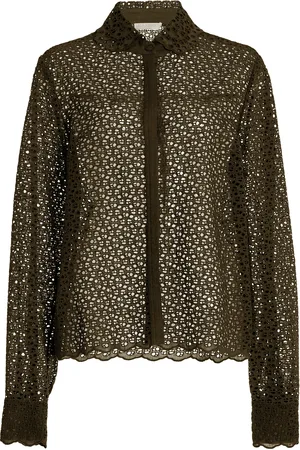ULLA JOHNSON Abbott Eyelet Cotton Blouse - - US 14 - Moda Operandi