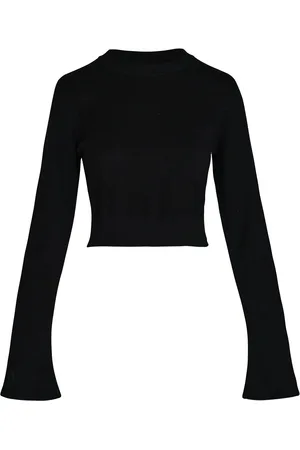 JOHANNA ORTIZ Flare Sleeve Cotton Crop Top - - L - Moda Operandi