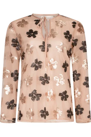 Silvia Tcherassi Tosca Floral Sequined Top - - XS - Moda Operandi