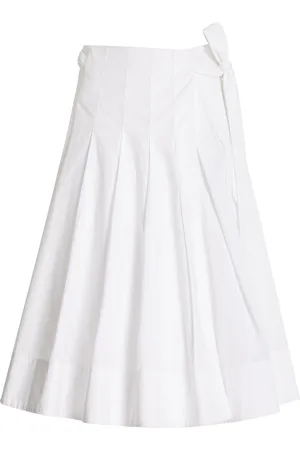 Proenza Schouler Peters Pleated Cotton-Poplin Midi Skirt - - US 4 - Moda Operandi