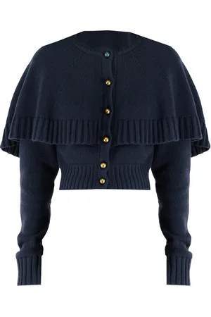 Chloé Cape-Detailed Knit Wool-Cashmere Cardigan - - M - Moda Operandi