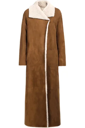 Nour Hammour Birthday Shearling-Trimmed Leather Coat - - FR 38 - Moda Operandi