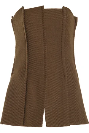 Proenza Schouler Paneled Twill Bustier Top - - US 4 - Moda Operandi