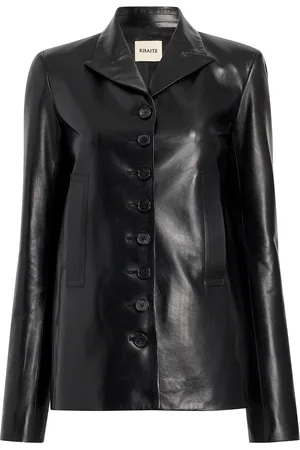Khaite Saraphina Leather Jacket - - US 2 - Moda Operandi