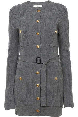Chloé Belted Knit Wool Cardigan - - S - Moda Operandi