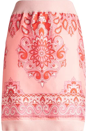 Etro Knit-Trimmed Silk Mini Skirt - - IT 40 - Moda Operandi