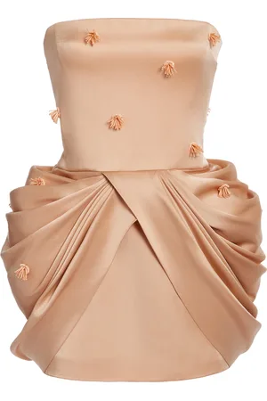Stella McCartney Bead-Embellished Satin Bustier Mini Dress - - IT 44 - Moda Operandi