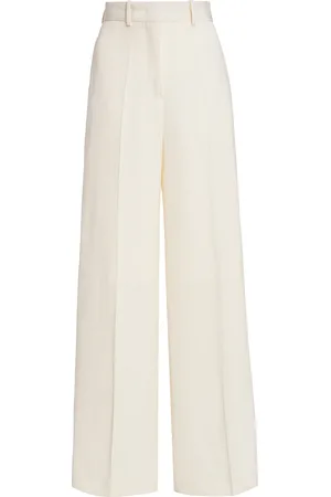 Jil Sander Pleated Silk-Blend Wide-Leg Pants - - DE 32 - Moda Operandi