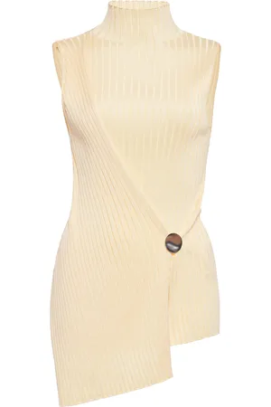 Jil Sander Ribbed-Knit Sleeveless Wrap Top - - EU 38 - Moda Operandi