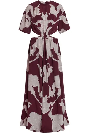 VALENTINO GARAVANI Gryphon-Patterned Silk Crepe De Chine Gown - - IT 40 - Moda Operandi