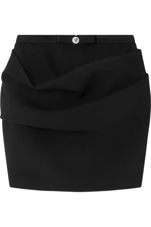 VERSACE Wool Mini Skirt - - IT 38 - Moda Operandi