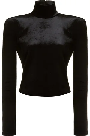 Balenciaga Velvet Turtleneck Bodysuit - - FR 34 - Moda Operandi
