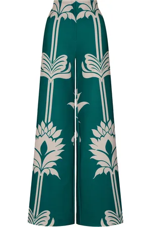 Andres Otalora Darshan High-Waisted Scuba Wide-Leg Pants - - US 2 - Moda Operandi