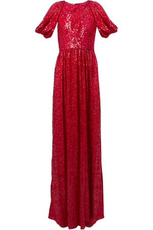 Erdem Shoulder Draped Sequined Gown - - UK 4 - Moda Operandi