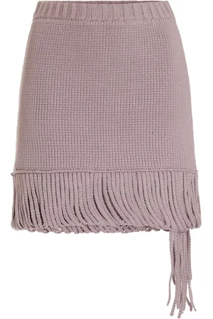 Diotima Drapers Cotton Fringe Knit Mini Skirt - - 1 - Moda Operandi