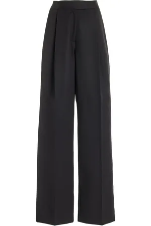 Oscar de la Renta High-Rise Stretch-Wool Wide-Leg Pants - - US 00 - Moda Operandi