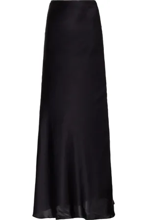 FRANCOISE Exclusive Louise Flared Deadstock Silk Crepe Maxi Skirt - - FR 34 - Moda Operandi
