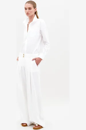 Silvia Tcherassi Opal Pleated Wide-Leg Pant - - S - Moda Operandi