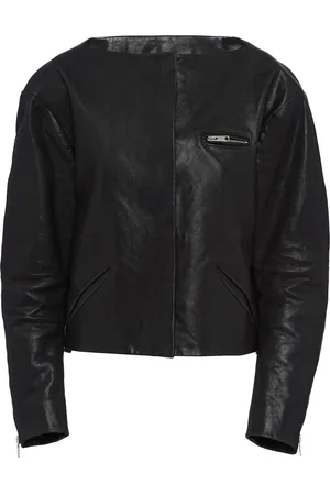 Prada Cropped Leather Jacket - - IT 38 - Moda Operandi