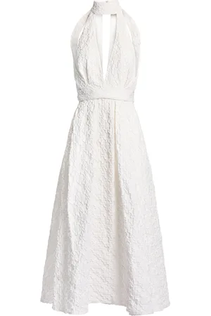 Elie saab Embroidered Cotton Midi Dress - - FR 40 - Moda Operandi