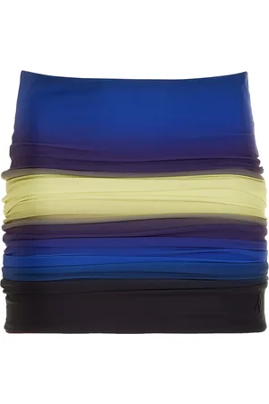 The Attico Gradient-Printed Mesh Mini Skirt - - XS - Moda Operandi