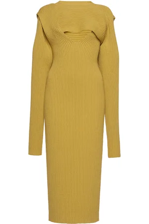 Bottega Veneta Ribbed Knit Cutout Midi Dress - - S - Moda Operandi