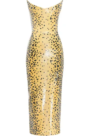 ALEX PERRY Strapless Sequined Corset Midi Dress - - UK 8 - Moda Operandi