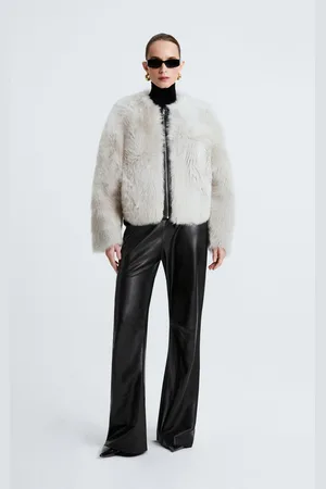 Nour Hammour Dianne Lambskin Shearling Jacket - - FR 36 - Moda Operandi