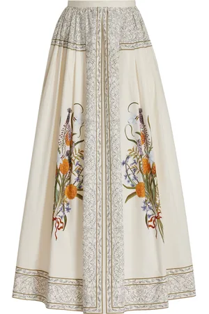 Giambattista Valli Floral Cotton Maxi Skirt - - IT 38 - Moda Operandi