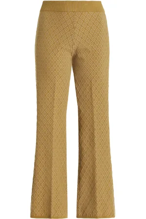 High Kickit Flared Diamond-Jacquard Knit Pants - - XS - Moda Operandi