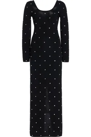 VERSACE Crystal-Embellished Knit Wool Midi Dress - - IT 38 - Moda Operandi