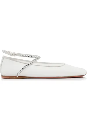 Amina Muaddi Ane Crystal Mesh Flats - - IT 36 - Moda Operandi