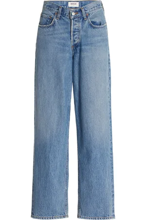AGOLDE V-Front Rigid High-Rise Straight-Leg Jeans - - 23 - Moda Operandi