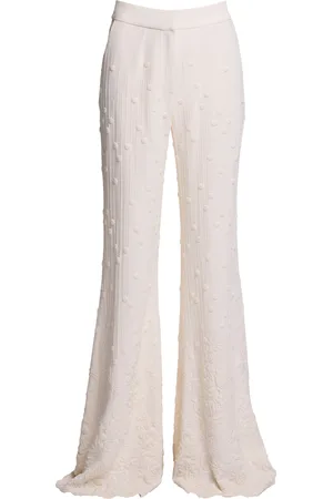 Elie saab Cady Embroidered Flared Pants - - FR 36 - Moda Operandi