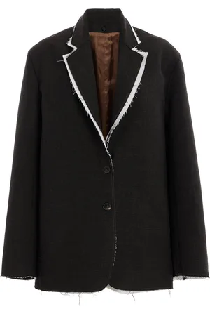 The Row Lysandre Raw-Edge Cotton-Wool Blazer - - US 4 - Moda Operandi