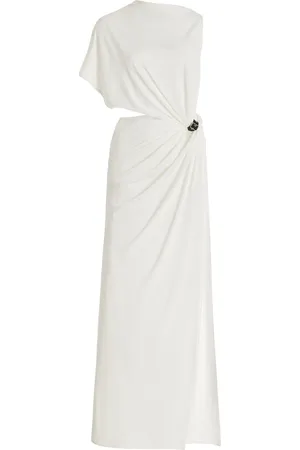 Courrèges Asymmetric Cutout Crepe Jersey Maxi Dress - - XS - Moda Operandi