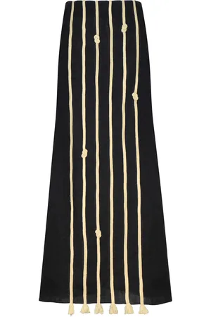 JOHANNA ORTIZ Bucanera Appliquéd Linen Maxi Skirt - - US 4 - Moda Operandi
