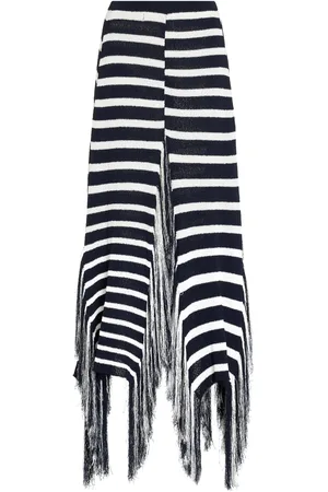Proenza Schouler Yves Fringed Cotton-Blend Knit Maxi Skirt - - S - Moda Operandi