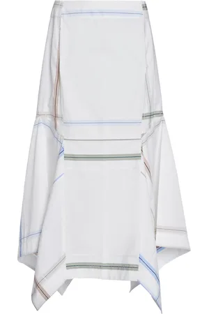 Bottega Veneta Exclusive Checked Cotton Midi Skirt - - IT 38 - Moda Operandi