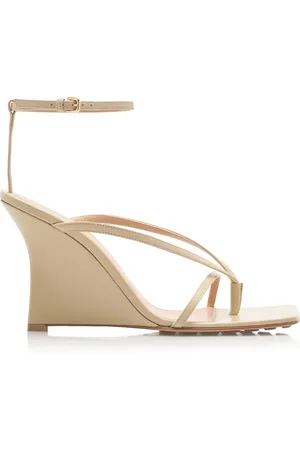 Bottega Veneta Lounge Leather Wedge Sandals - - IT 36.5 - Moda Operandi