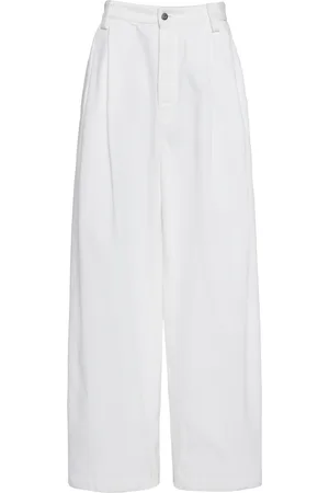 Bottega Veneta Pleated Denim Wide-Leg Trousers - - IT 40 - Moda Operandi