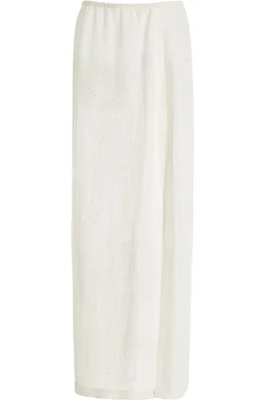 Leset Stella Linen-Blend Maxi Skirt - - L - Moda Operandi