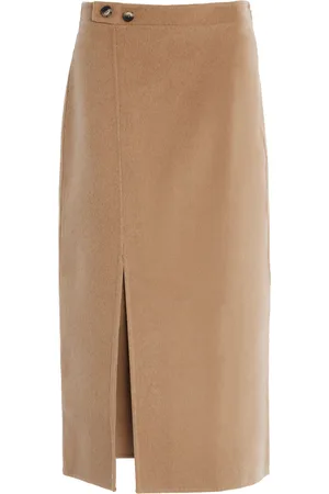 Proenza Schouler Adrian Brushed Wool Midi Skirt - - US 2 - Moda Operandi
